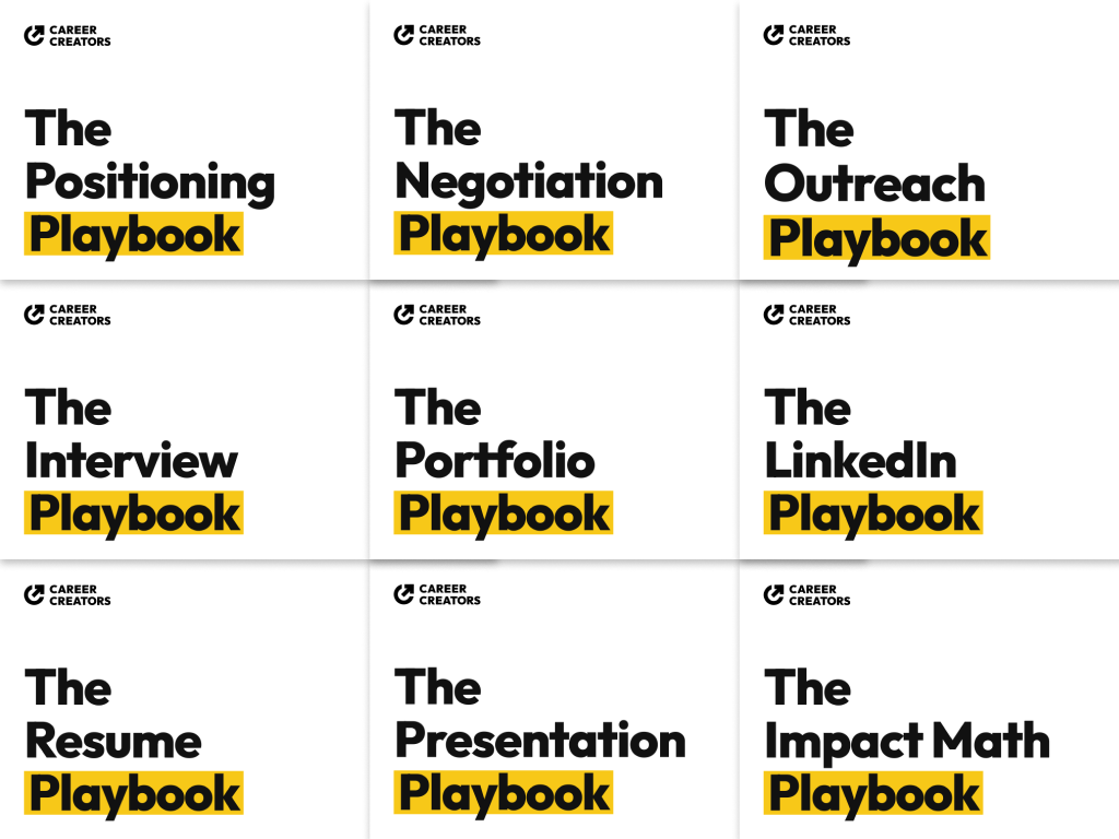 The 18 Career Creators playbooks